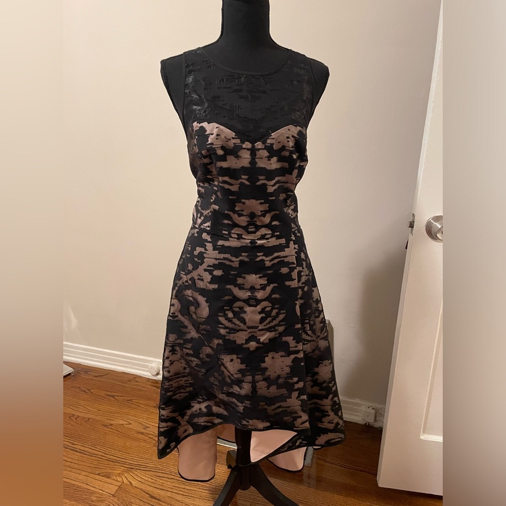 Elegant Black and Tan Women's Dress